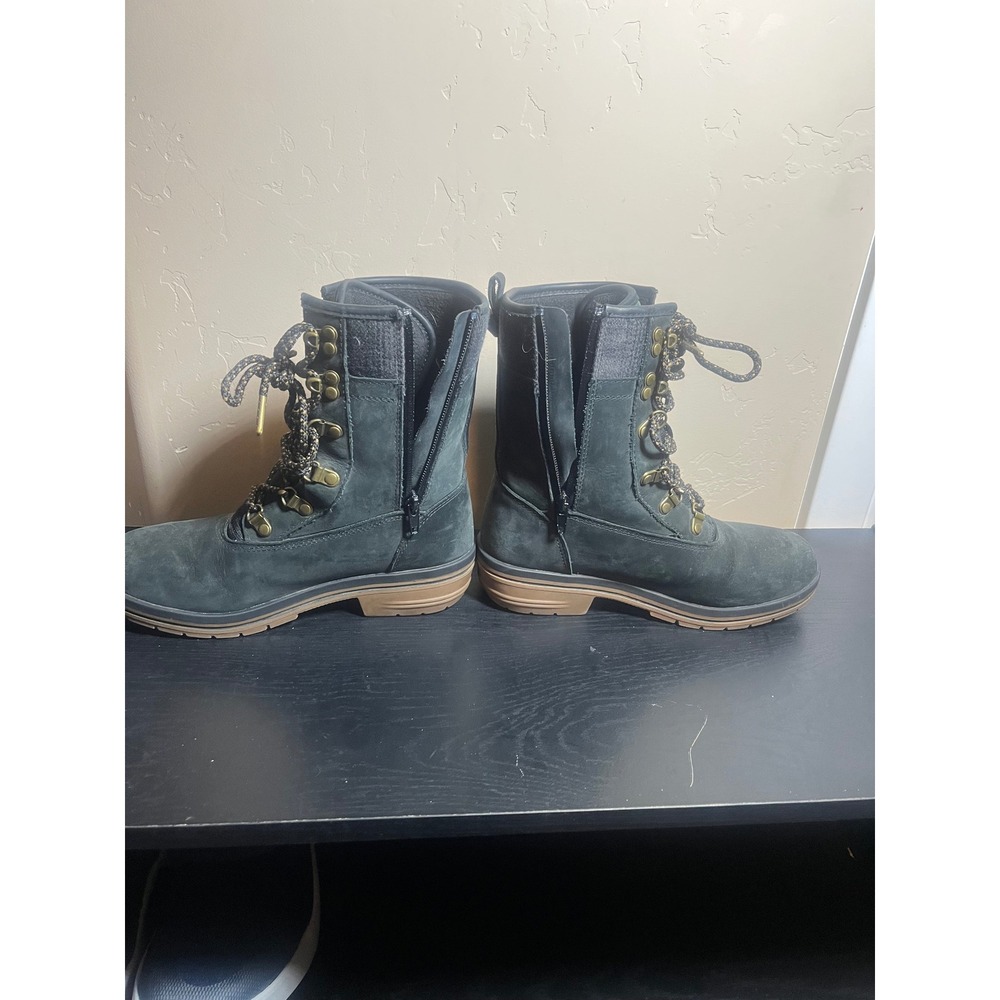 Kamik Waterproof Winter Snow Boots Womens Size 6 Black Lace Up Side Zip - Picture 4 of 9